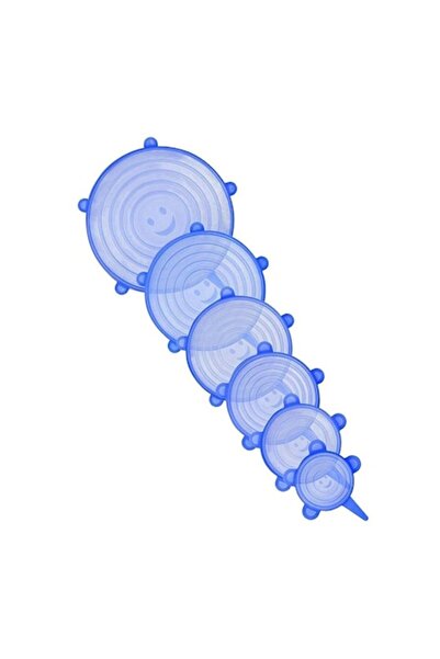 OEM Set 6 Flexible Silicone Lids for Pots and Containers, 7, 10, 12, 15, 17, 20 cm