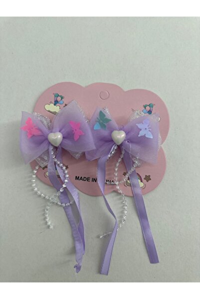 ByBest Beauty Bow with Pearl Detail, 2-Piece Clasp with Hanging Elements