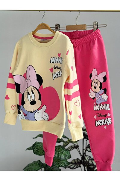 LİLLYPİCCA Girl's 2-Piece Set Long Sleeve Sweatshirt Printed - Elastic Waist Combed Cotton Trousers