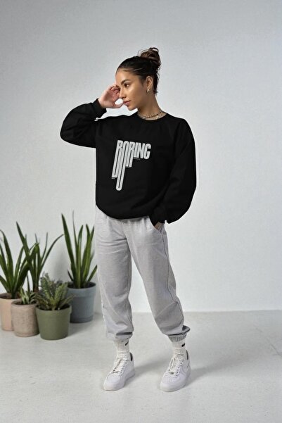 Wish BF supradimensionat Boring cu imprimeu cu glugă Set de trening de iarnă,...