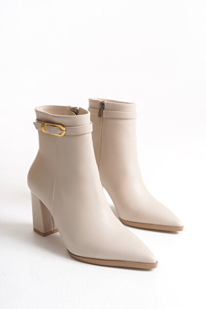 Red&Shoe Γυναικείες μπότες με μυτερή μύτη με λεπτομέρεια με φερμουάρ στο πλάι