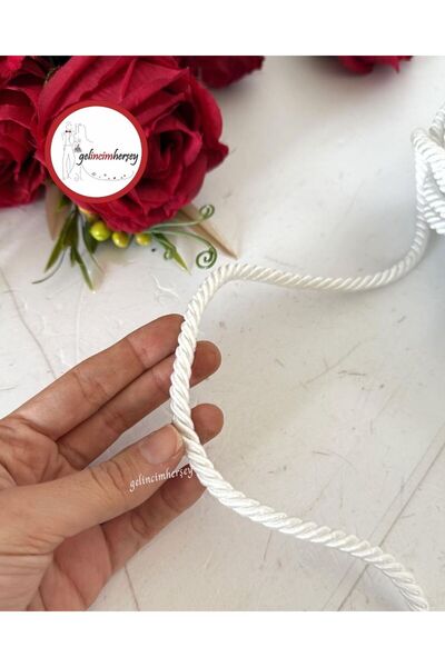 Gelincimherşey Halat Kordon İp Ekru 0.5 cm 2 mt