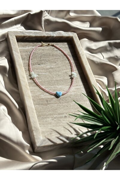 Le'sluette shadow of style Premium Heart Charm Detailed Beaded Necklace Summer Trend Combination