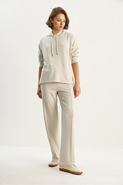 Bianco Lucci Women's Hoodie Straight Cut Pants Relaxed Modal Set 2130 60283623