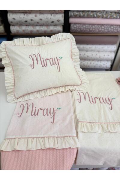 GAYE EV TEKSTİLİ Growing Cradle Pique Bedding Set 100% Cotton