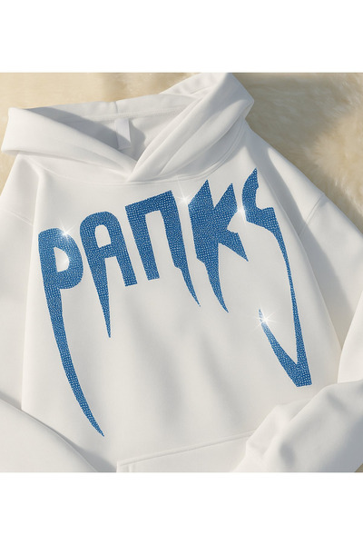 Gofeel Hanorac oversize unisex cu imprimeu Panks Parıltılı Taş