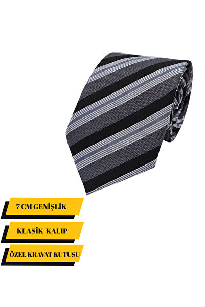 Elegante Cravatte Classic Striped Patterned Tie - Special Boxed