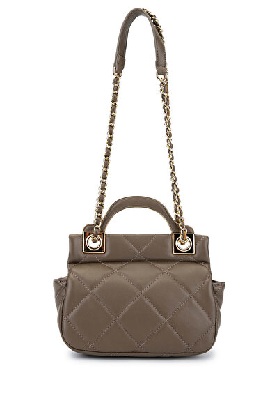 Tamer Tanca Women's Faux Leather Gray Shoulder Bag