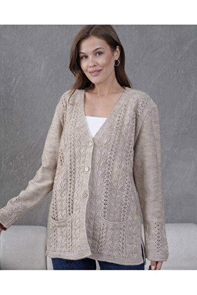 Uğurlar Collection Plus Size Wool Cardigan