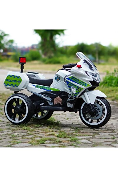 Police Electric motorcycle for children with LED lights and sound effects, age 3-7 years