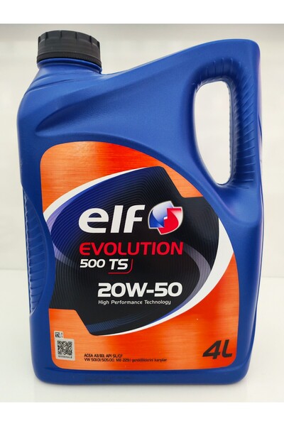 ELF Evolution 500 TS 20W-50 Motor Yağı 4 Litre (Üretim yılı 2025)