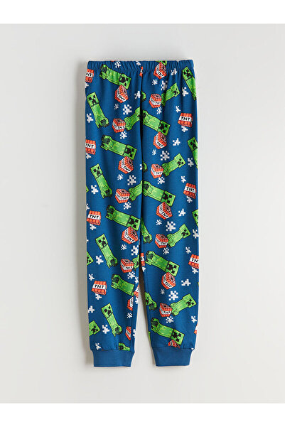 LC Waikiki Bisiklet Yaka Minecraft Baskılı Erkek Çocuk Pijama Takımı