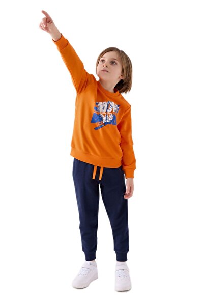 ROLY POLY Rolypoly Boys' Orange Waiter Boy Tracksuit Set 3436-g