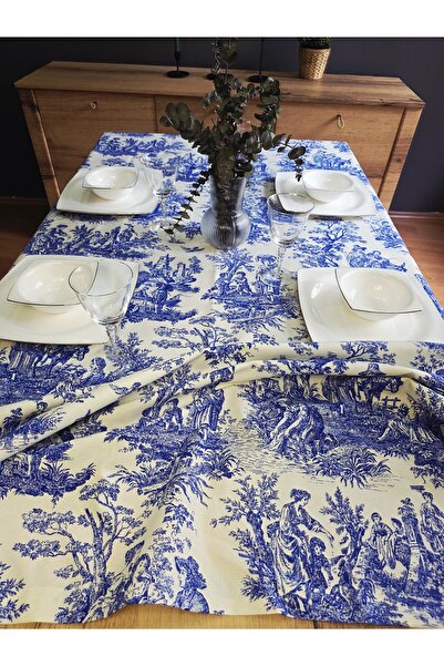 Angels' Collection Fransız Köylüler Masa Örtüsü - Sıvı İtici Özelliğe Sahip