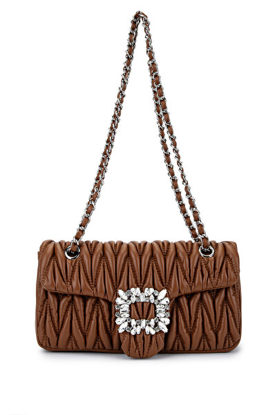 Tamer Tanca Women's Faux Leather Camel Shoulder Bag