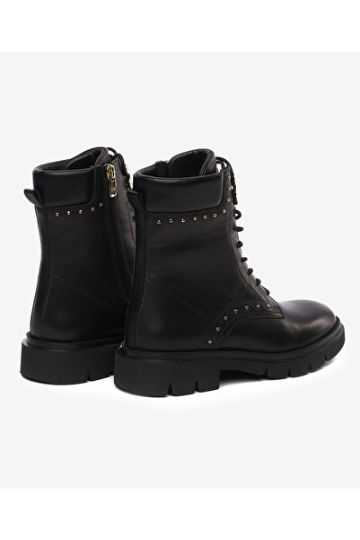 Greyder Kadın Siyah Hakiki Deri Military Bot 5K2DB35162