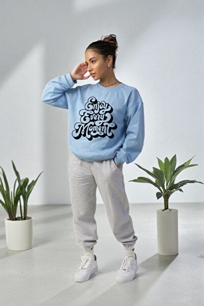 Wish BF supradimensionat Bucură-te de fiecare moment cu imprimeu cu glugă Set...