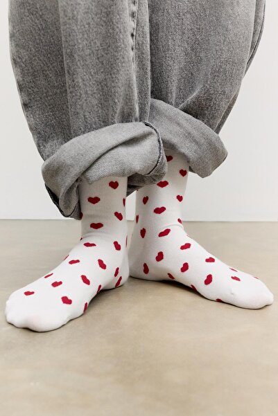 Pull & Bear Kalp desenli çorap