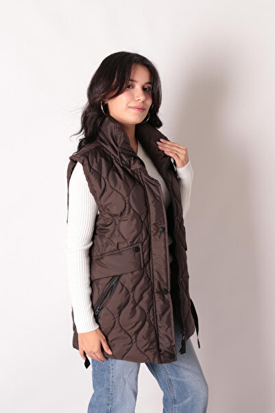 İkoll 0035283 Women's Stand Collar Puffer Vest