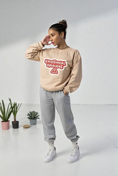 Wish BF oversized Σετ φόρμας χειμερινό με τύπωμα με κουκούλα Σετ φόρμας χειμε...