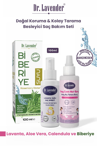 Dr.Lavender Doğal Saç Bakım Seti – Lavanta Aloe Vera Calendula Biberiye Özlü ...
