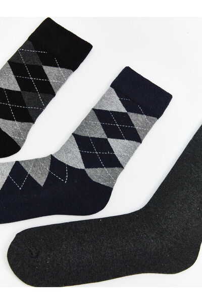 LC Waikiki New Season Patterned Men's Socks 5-Piece Set