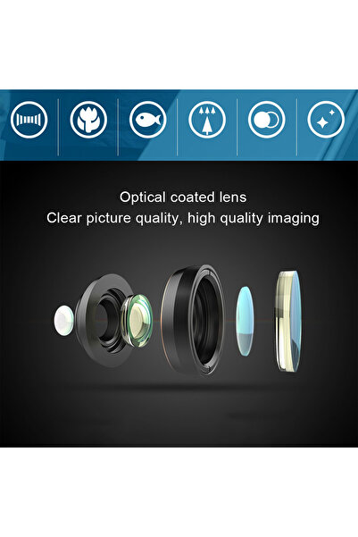 APEXEL Set 6in1 HD Pro Phone Lenses, Apexel, Macro 25X, ND32, CPL, Multi Layer, 4K, Universal Clip