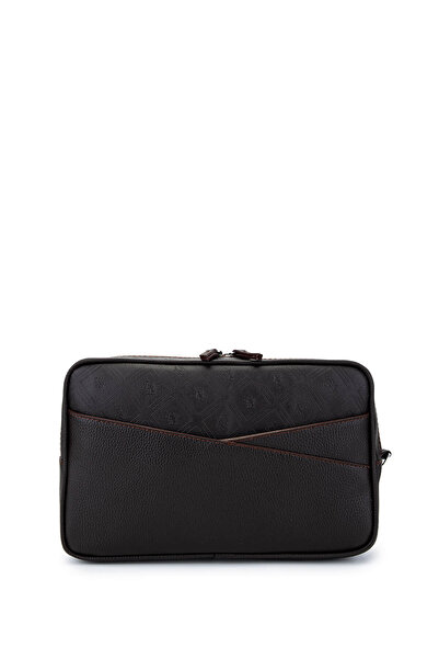 Tamer Tanca Men's Faux Leather Brown Handbag