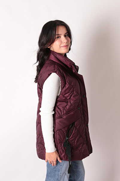 İkoll 0035283 Women's Stand Collar Puffer Vest