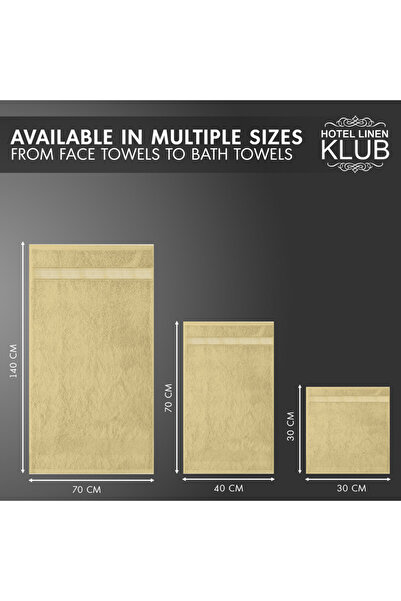 Hotel Linen Klub 8 - Piece Premium 100% Cotton Terry Towel Set – 2 Bath Towels, 2 Hand Towels & 4 Face Towels