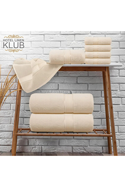 Hotel Linen Klub 8 - Piece Premium 100% Cotton Terry Towel Set – 2 Bath Towels, 2 Hand Towels & 4 Face Towels