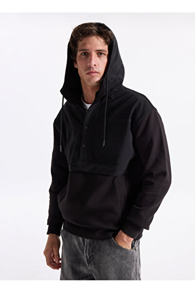 GMG FIRENZE Чорна чоловіча кофта з капюшоном GU25MFW08029