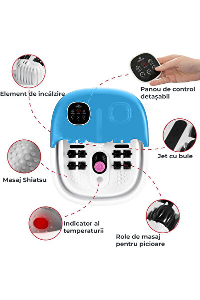 Regal Bliss Aparat hidromasaj pliabil pentru picioare, ® Albastru