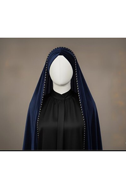 MERİT FASHION Kadife Kumaş Silver İşlemeli Bone&Duvak Takımı Boyun Açık Hazır...