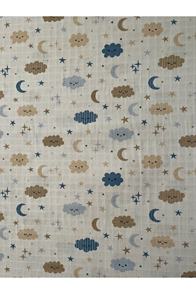 zeinapp قماش موسلين منقوش بطبقة مزدوجة من القطن العضوي بنسبة 100% مقاس 100 سم...