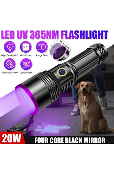 Epilons F-365 Uv 20w Şarjlı 26650 Pilli Profesyonel El Feneri