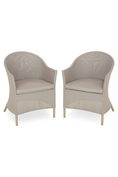 Maison Mex Set 2 scaune gradina/terasa SEDONA L.60 l.60 H.85 sampanie/crem