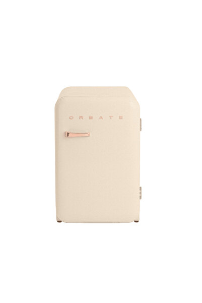 Create Mini frigider retro, CREATE, 107 litri, crem/auriu roz