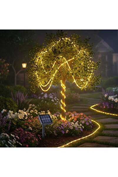 Genel Markalar Güneş Enerjili Bahçe Aydınlatma 12 Metre Hortum Kaplama S-14