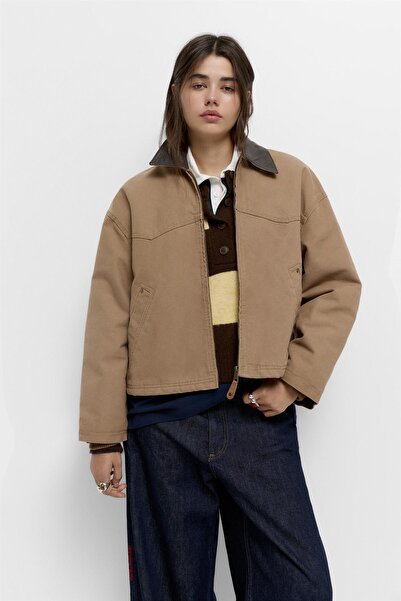 Pull & Bear Jacket with combined collar and seams