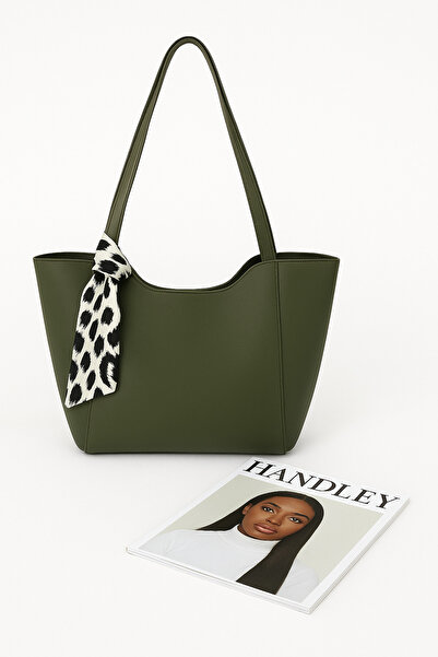 Handley Geantă de umăr cu capacitate mare, cu detaliu de eșarfă