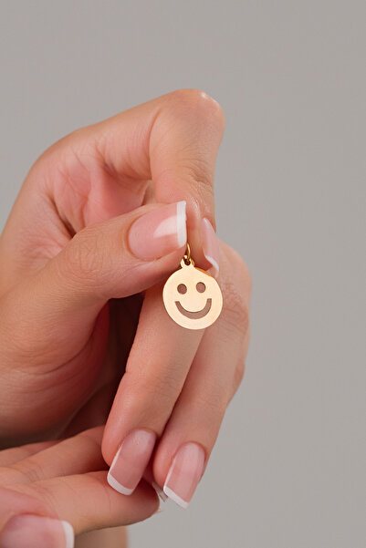 Zeynepli gold & jewelry 14 AYAR ALTIN GÜLEN YÜZ KOLYE UCU