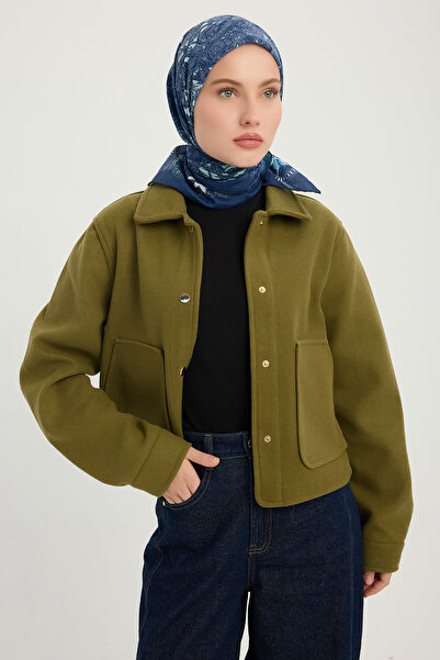 Schaless Αιώνια Αγάπη - Ναυτικό Μπλε - Κασκόλ με σχέδιο Εφιλία - 90x90 εκ