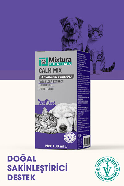 Mixtura Pharma Calm Mix Kedi ve Köpek Sakinleştirmeye ve Stres Azaltmaya Yard...