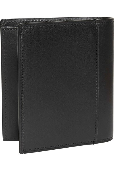 Calvin Klein Erkek Dikey Katlanır Cüzdan - Siyah