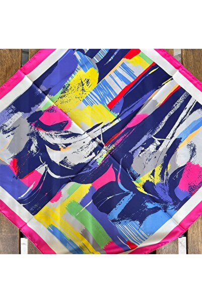 MODA وشاح ساتان منقوش ملون 60 × 60 سم