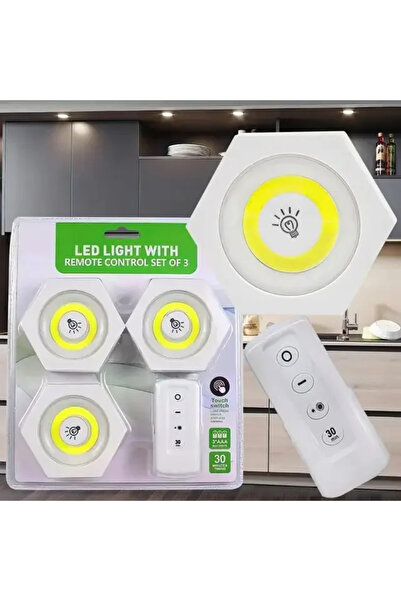 EASERA TİCARET Remote Controlled Led Light Six Gen [3 &amp; Apos;S Set] (5473)