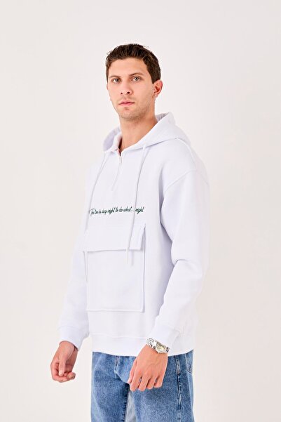 Rocqerx X-4005 Φούτερ με κουκούλα και μισό φερμουάρ