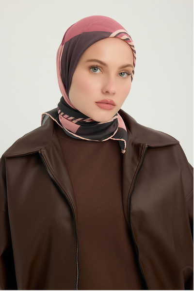 Schaless Νύχτα και ημέρα - Ξηρό τριαντάφυλλο - Κασκόλ με σχέδιο Efilia - 90x9...