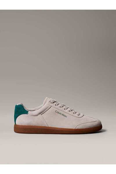 Calvin Klein Erkek Cupsole Tabanlı Süet Sneaker - Krem